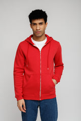 Hoodie molletonné zippé homme